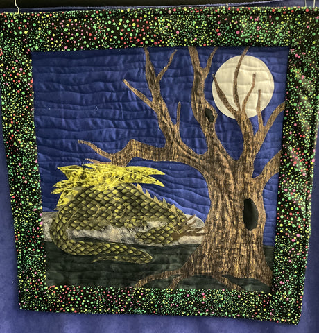 Wall quilt - Forest Dragon