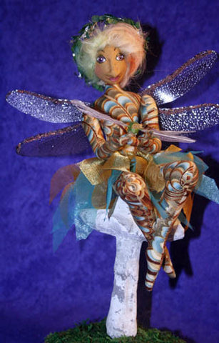 Mushroom Fairy with Dragonfly