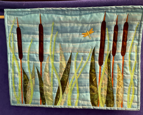 wall quilt - Dragonfly Marsh